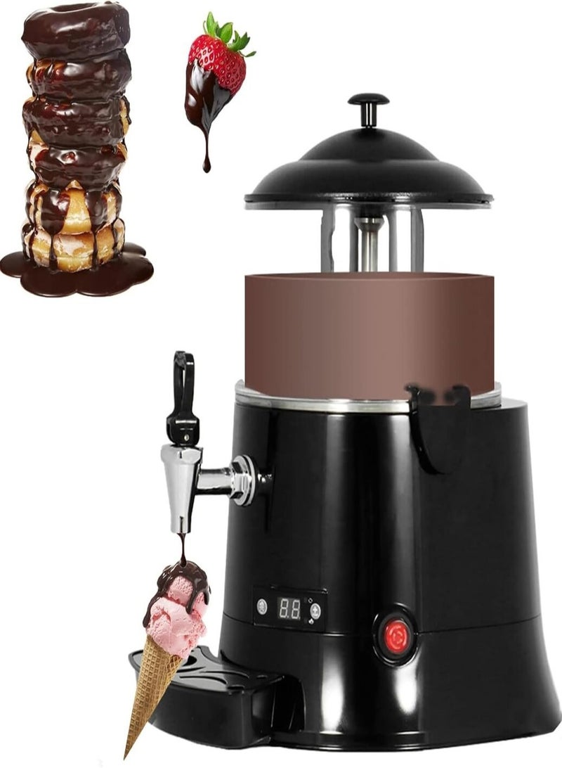 KitchTron Commercial Chocolate Melter Machine 5L | Hot Chocolate Machine with Digital Temperature Control 30°C–90°C | LED Display Stainless Steel Chocolate Dispenser | Warmer for Coffee, Milk & Tea - Image 1